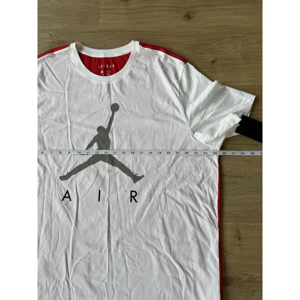 NikeAir Jordan T-Shirt Men's XXL Red White Huge Jumpman Logo Short Sleeve NWT